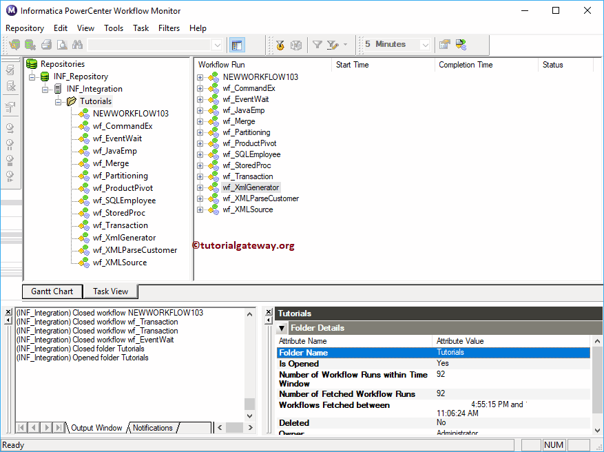 Informatica Workflow Monitor 9